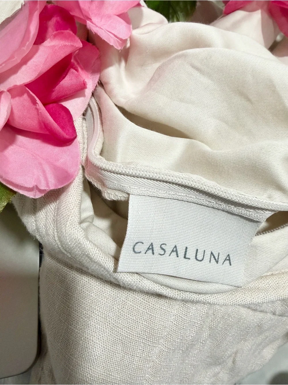 Casaluna King Linen Blend Quilted Pillow Sham Ivory Textured Quiet Luxury